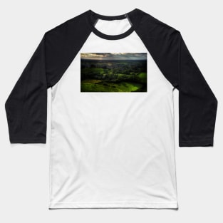 Sunset at Glastonbury Tor Baseball T-Shirt